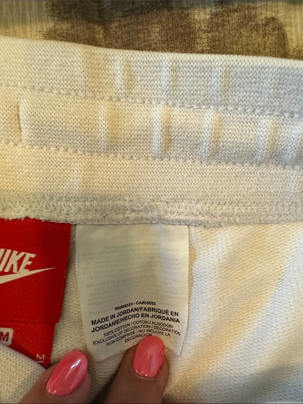 Nike White Athletic Shorts with Black Logo - Picture 4 of 14